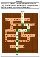Vorschau - Arbeitsblätter - Das Mathelabyrinth für Klasse 1 - Labyrinth zum Berechnen - Seite 3