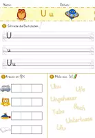 Vorschau - Arbeitsblätter - Übungen zum Buchstaben U - Buchstabenblatt - Seite 2