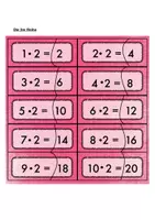 Vorschau - Stationenlernen - 1x1 Legekarten Puzzle in Montessori Farben - Seite 1