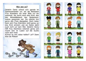 Vorschau - Arbeitsblätter - Personenbeschreibung Leserätsel - Seite 1