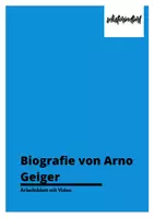 Vorschau - Arbeitsblätter - Biografie von Arno Geiger - Arbeitsblatt mit Video - Deckblatt
