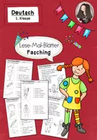 Vorschau - Arbeitsblätter - Lesemalblätter Fasching | Deutsch Klasse 1 - Deckblatt