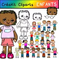 Aperçu - Cliparts/Visuels - CLIPARTS CréaKit ENFANTS - Page de couverture