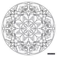 Vorschau - Mal- und Bastelvorlagen - Malbuch 53 ABC-Mandalas zum Ausmalen als Kopiervorlage - Seite 1