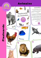 Aperçu - Jeux - 102 Cartes à cils avec vocabulaire des animaux en ESPAGNOL - 102 Flashcards con vocabulario de Animales - Page de couverture