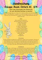 Vorschau - Arbeitsblätter - Escape-Room Ostern 9 Deutsch-Rätsel Klasse 3/4 + Zusatz - Seite 1