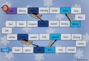 Vorschau - Spiele - Leiterspiel zu den Adjektiven im Winterlook - Seite 1