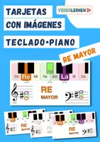 Vista previa - Hojas de trabajo - Musica Paquete de materiales 🎹 Acordes de teclado para canciones en RE MAYOR SI MENOR - página 1