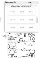 Vorschau - Arbeitsblätter - Winter Rechenpuzzles Klasse 2 | Mathe Zahlenraum 100 - Seite 2