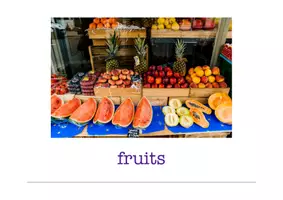 Vorschau - Arbeitsblätter - fruits and vegetables Englisch Bildkarten - Seite 1