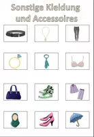 Vorschau - selbst erstellte Cliparts/Grafiken - Sonstige Kleidung und Accessoires - Symbole zum Einkleben fürs Vokabelheft - DaZ - Deckblatt