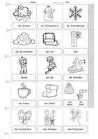 Aperçu - Apprentissages en autonomie - Allemand - Dictionnaire illustré sur le thème de l'Hiver (Winter) - Picture Dictionary Deutsch - Page 2