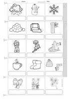 Aperçu - Apprentissages en autonomie - Allemand - Dictionnaire illustré sur le thème de l'Hiver (Winter) - Picture Dictionary Deutsch - Page 3