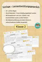 Vorschau - Arbeitsblätter - Lernentwicklungsgespräch (LEG) - Vorlage Bogen (Klasse 2) - Seite 1