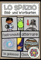 Vorschau - Bildkarten - LO SPAZIO (Weltraum) - Bild- und Wortkarten (Italienisch) - Deckblatt