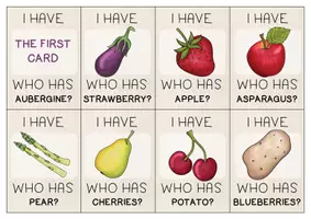 Aperçu - Jeux - Fruits and Vegetables I HAVE...WHO HAS? GAME - Page 2