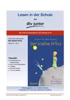 Vorschau - Stundenentwürfe - Unterrichtsmaterial zu ›Der kleine Prinz‹ von Antoine de Saint-Exupéry - Deckblatt