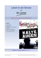 Vorschau - Stundenentwürfe - Unterrichtsmaterial zu ›Kalte Augen‹ von Katrin Stehle - Deckblatt