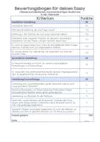 Vorschau - Arbeitsblätter - Bewertungsbogen für Kommentare und Essays ab Klasse 10 - Seite 2