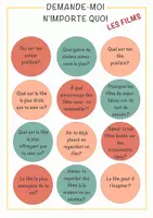 Aperçu - Feuilles d'exercices - Demandez-moi n'importe quoi: 12 questions intéressantes sur les films - Page de couverture