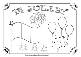 Aperçu - Matériel pour travaux manuels / dessin - Coloriages Drapeaux et 14 Juillet - Page de couverture