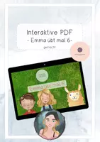Vorschau - Spiele - Emma übt die 6er-Reihe - gemischt - interaktive PDF zum Einmaleins - Deckblatt