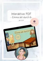 Vorschau - Spiele - Emma übt durch 6 - interaktive PDF zum Einmaleins - Deckblatt