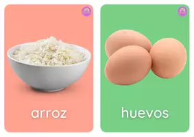Aperçu - Jeux - Flashcards avec du vocabulaire sur la nourriture en ESPAGNOL - Flashcards con vocabulario sobre Comida - Page 2