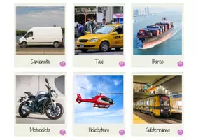 Aperçu - Jeux - Flashcards avec du vocabulaire sur les moyens de transport en ESPAGNOL - Flashcards con vocabulario sobre Medios de Transporte - Page 3