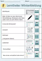 Vorschau - Arbeitsblätter - Lerntheke Winterkleidung DaZ - Deckblatt