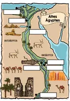 Vorschau - Arbeitsblätter - Altes Ägypten - Interaktive Landkarte Klettübung, Poster & Arbeitsblatt - Seite 3