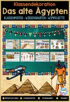Vorschau - Fördermaterial/Inklusion - Altes Ägypten Klassenposter (Deko) - Tafelmaterial - Wissenskarten - Deckblatt