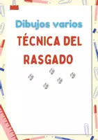 Vista previa - Hojas de trabajo - Dibujos para trabajar la técnica del rasgado - Portada