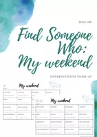 Vorschau - Arbeitsblätter - Find someone who... My weekend - Deckblatt