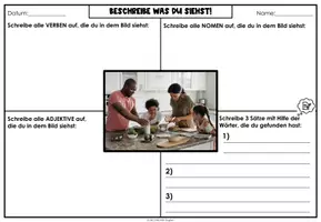 Vorschau - Arbeitsblätter - Schreiben mit Bildern - Seite 1