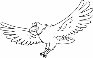 Aperçu - Matériel pour travaux manuels / dessin - Coloriage Animal Aigle - Page 1