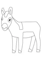 Aperçu - Matériel pour travaux manuels / dessin - Coloriage Animal Âne - Page 3