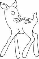 Aperçu - Matériel pour travaux manuels / dessin - Coloriage Animal Biche - Page 3