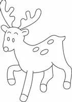 Aperçu - Matériel pour travaux manuels / dessin - Coloriage Animal Cerf - Page 1