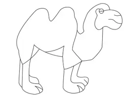 Aperçu - Matériel pour travaux manuels / dessin - Coloriage Animal Chameau - Page 1