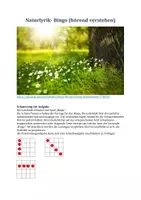 Vorschau - Arbeitsblätter - Naturlyrik Bingo - Deckblatt