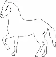 Aperçu - Matériel pour travaux manuels / dessin - Coloriage Cheval - Page 1