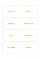 Aperçu - Jeux - Flashcards - Les jours de la semaine - Temporalité - Page 1