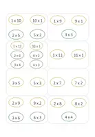 Aperçu - Jeux - Jeu Flashcards - Produits des multiplications - Page 3