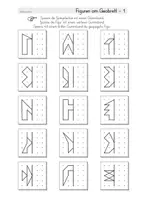 Vorschau - Arbeitsblätter - Geometrie am Geobrett: Achsenspiegelung - Seite 1