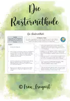 Vorschau - Anderer Materialtyp - Die Rastermethode im Fach Kunst - ohne Themenanbindung - Deckblatt
