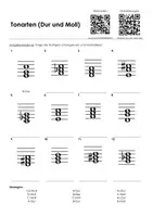 Vorschau - Arbeitsblätter - Akkorde (Dur und Moll) - Arbeitsblätter mit Erklärvideos - Deckblatt