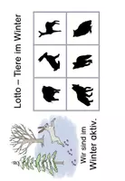 Vorschau - Spiele - Sprachförderung "Tiere im Winter": Schattenbilder-Lotto (DaZ/DaF) - Seite 1