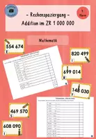 Vorschau - Arbeitsblätter - Rechenspaziergang Zahlenraum bis 1 000 000 Addition - Deckblatt