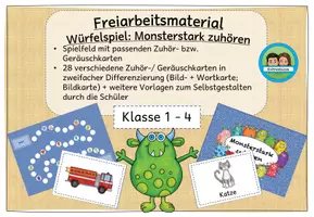 Vorschau - Spiele - Würfelspiel - Monsterstark zuhören (Klasse 1-4) - Seite 1